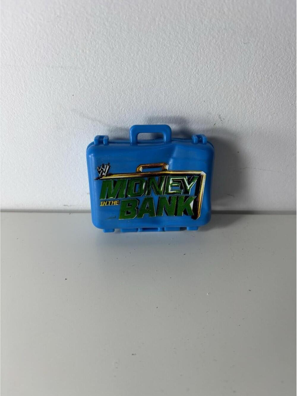 Rare WWE MITB Money In The Bank Briefcases Dented Mattel Accessory Blue TOY